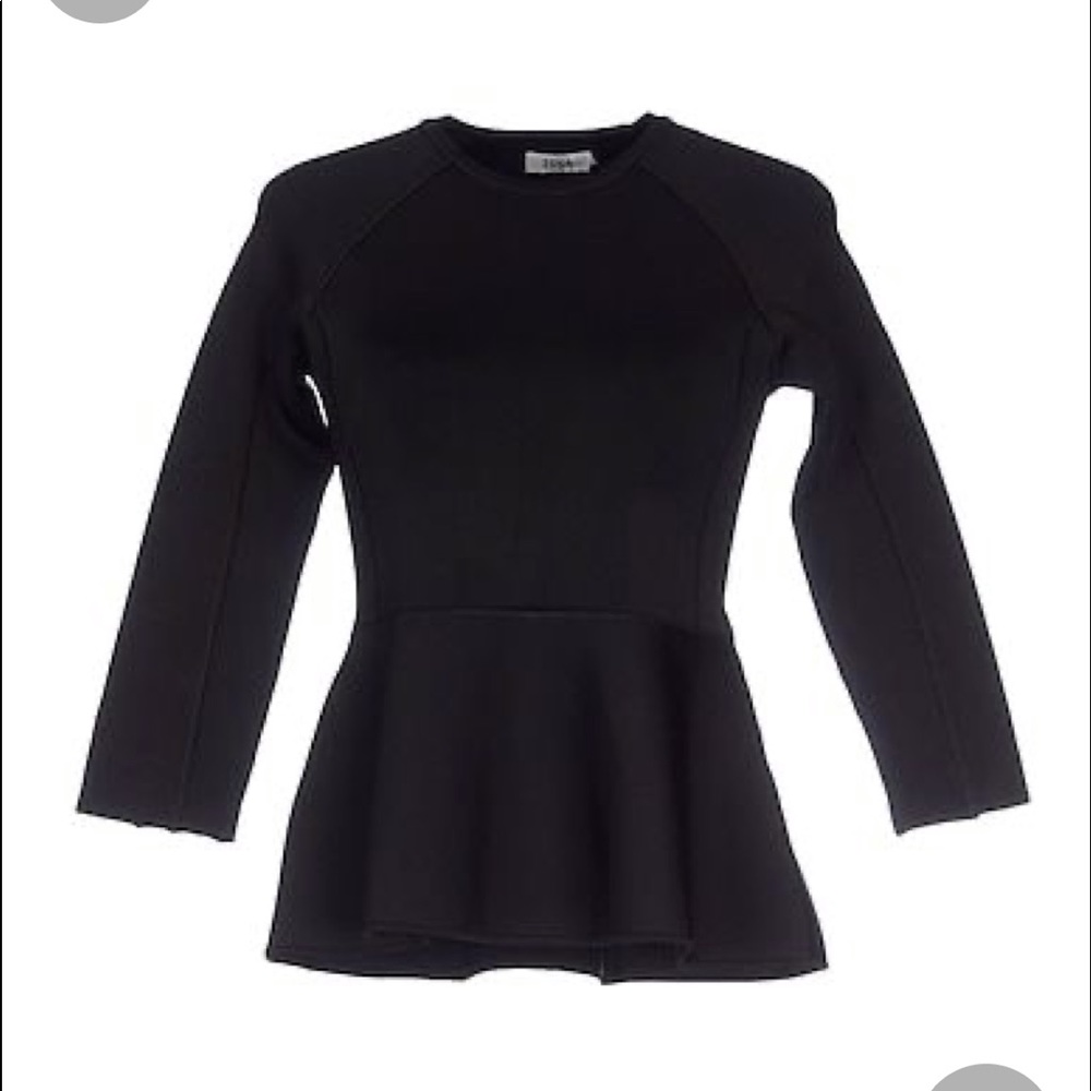 Issa bandage peplum black top